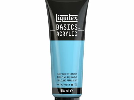 Akryyliväri 118ml 770 Light Blue Permanent Liquitex Basics Acrylic Hot on Sale