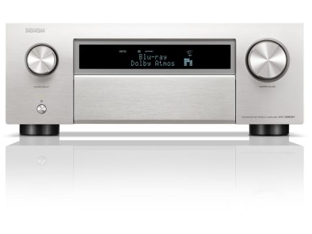 Denon AVC-X6800H 11.4ch 8K AV Amplifier with 3D Audio Dolby Atmos HEOS Built-in Silver Discount