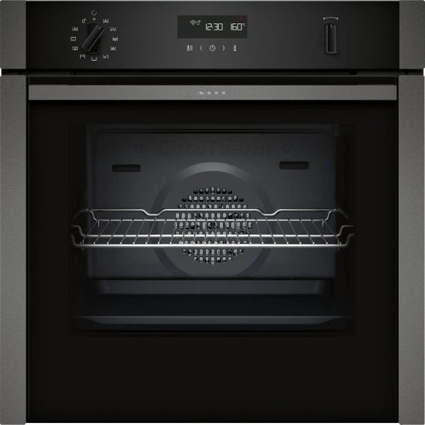 Neff B6ACH7HG0B N50 Built In Slide and Hide Pyrolytic 60cm Single Oven Graphite Grey Cheap