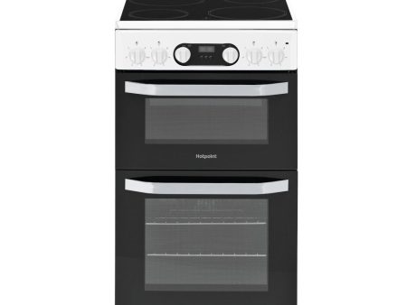 Hotpoint HD5V93CCW Ceramic Electric Cooker with Double Oven White Online now